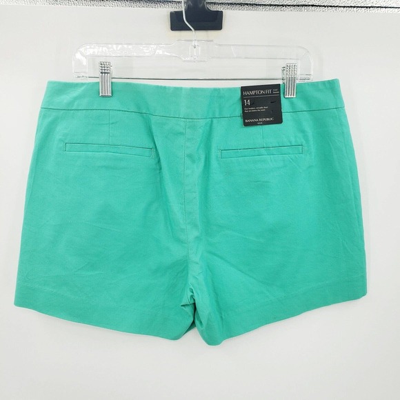 Banana republic turquoise hampton chino Shorts womens 14 pockets 4" inseam - Picture 2 of 10